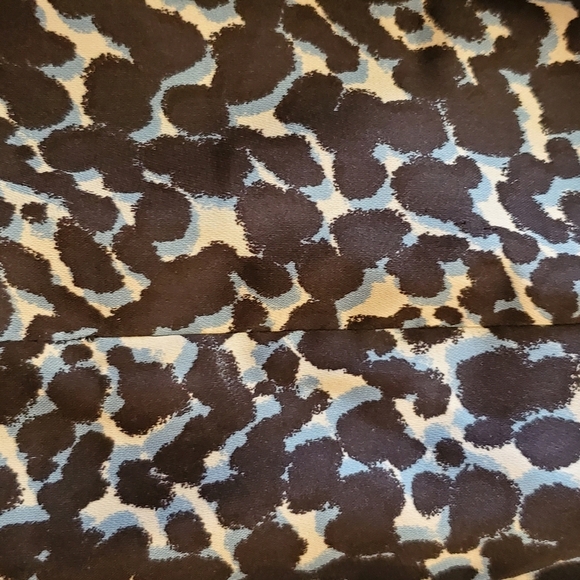 BCBGeneration Blue Animal Print Peplum Dress - Picture 8 of 9